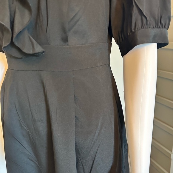 Banana Republic Factory Black Silk/Spandex Dress Size 4 - Picture 4 of 9